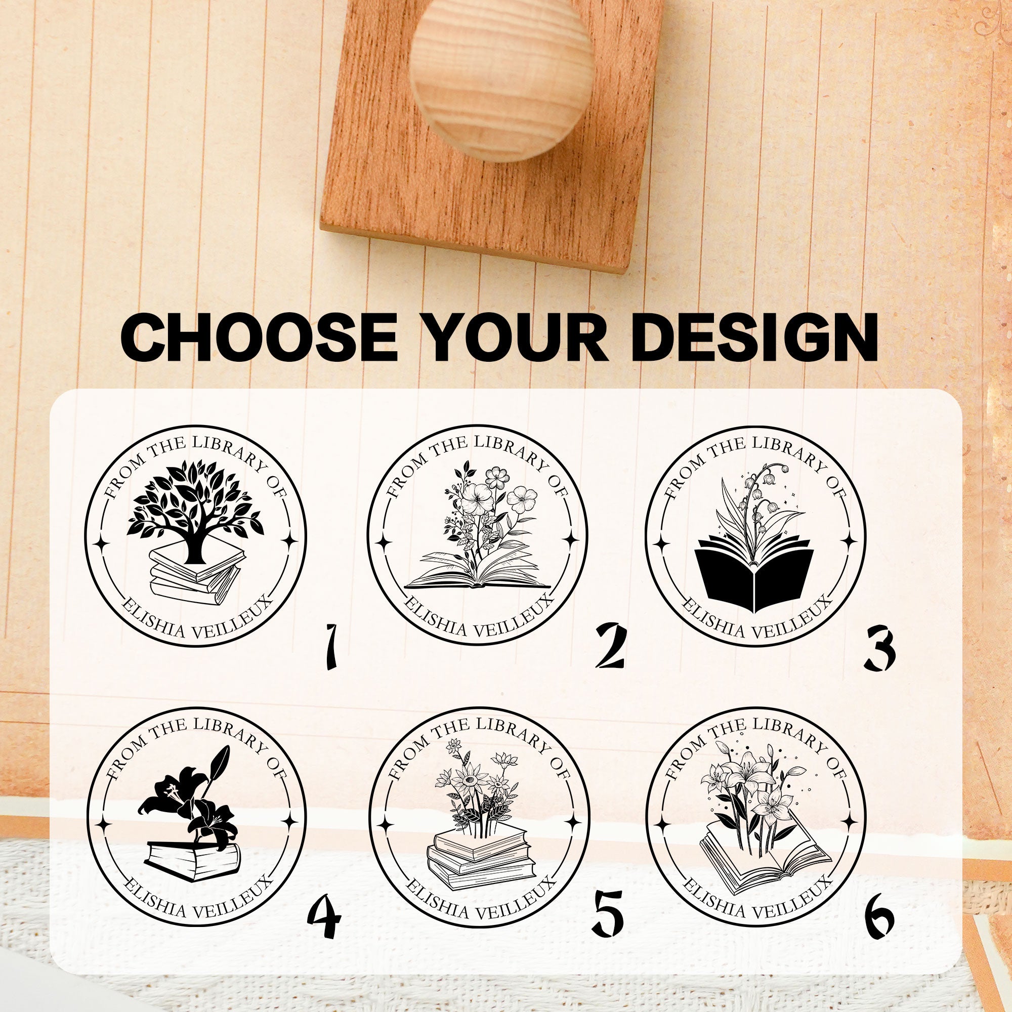 Custom Art Decor Rubber Stamp
