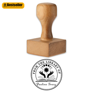 Custom Elegant Wood Rubber Stamp
