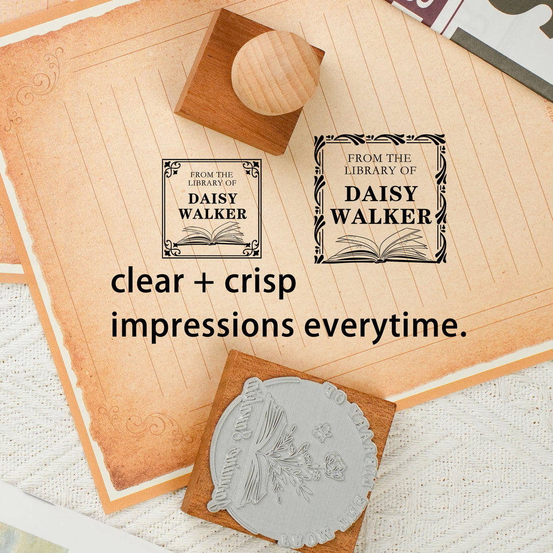 Custom Unique Wood Rubber Stamp