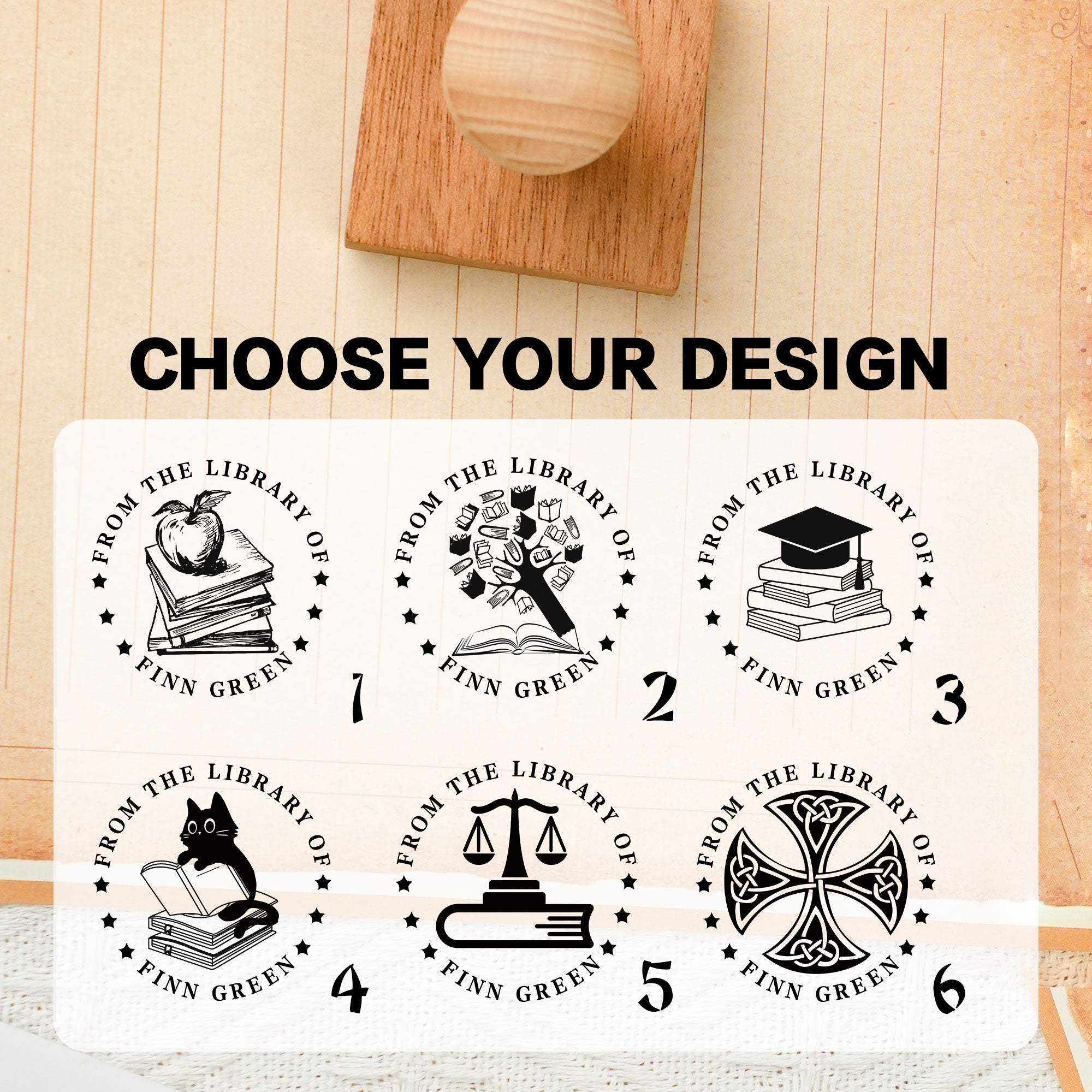 Custom Literary Decor Stamp