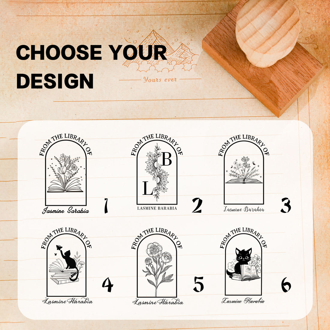 Literary Art Rubber Stamp