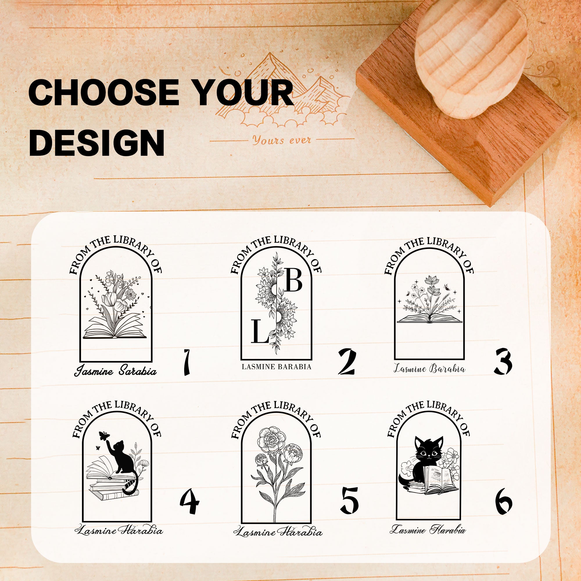 Literary Art Rubber Stamp