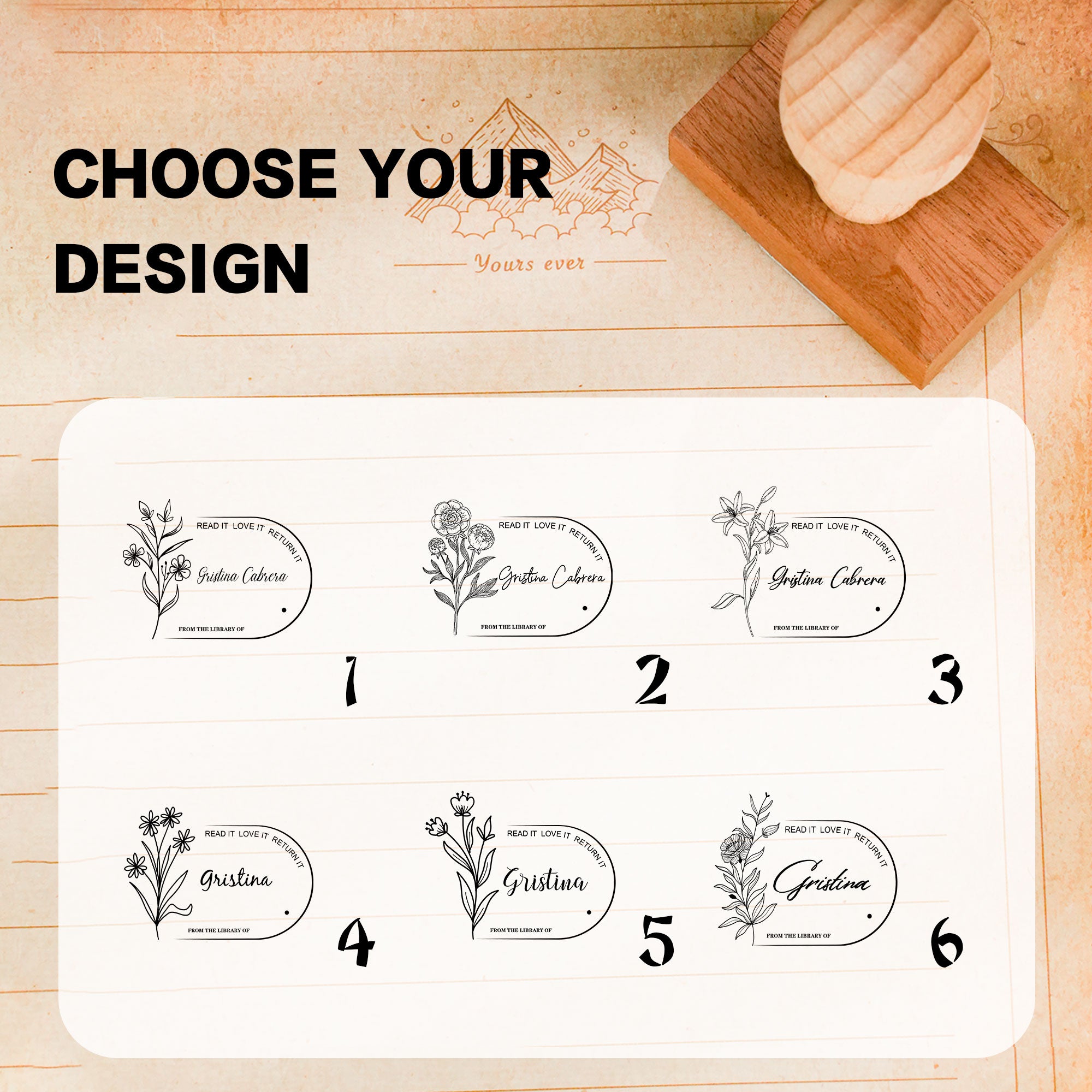 Nature Craft Rubber Stamp