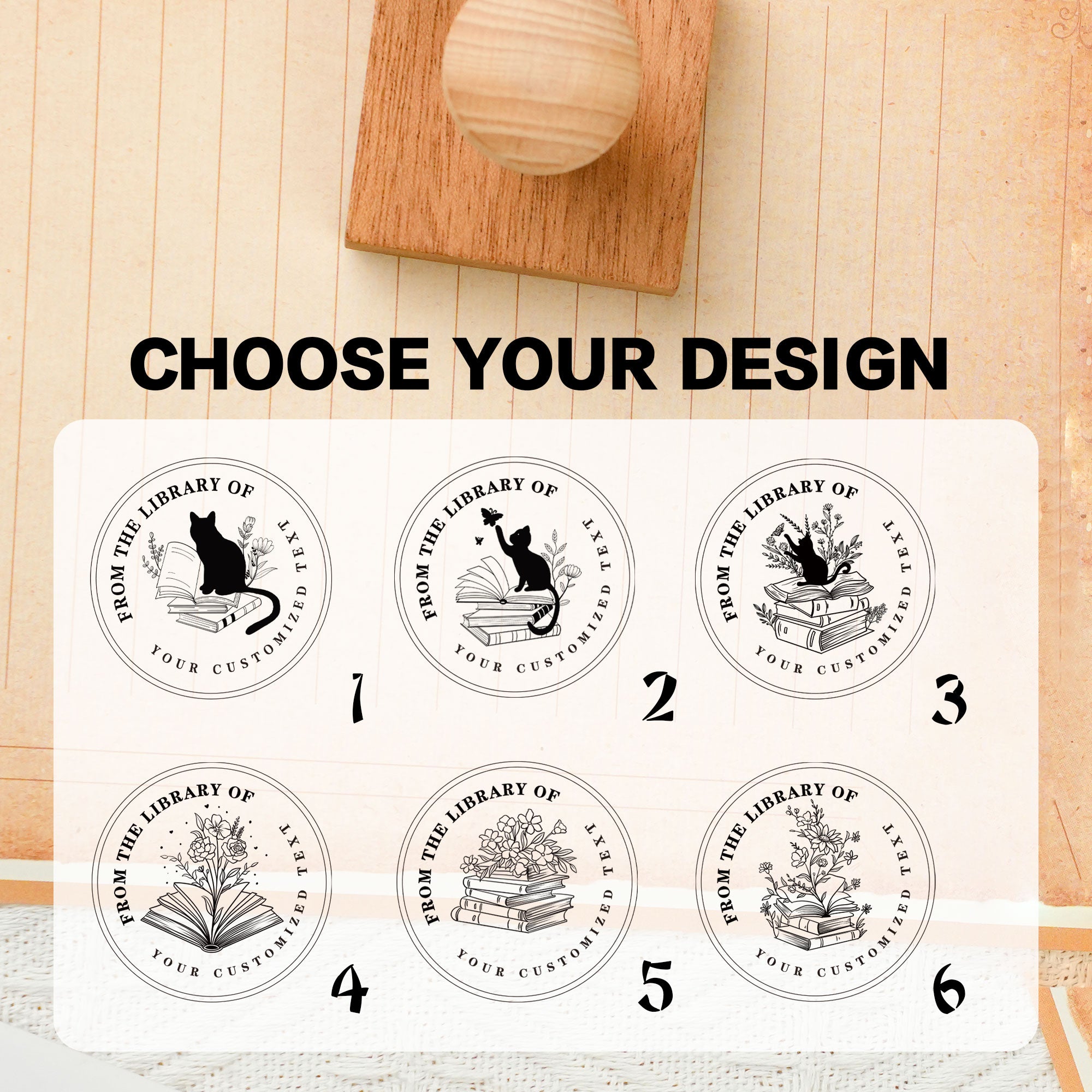 Personal Wood Rubber Stamp