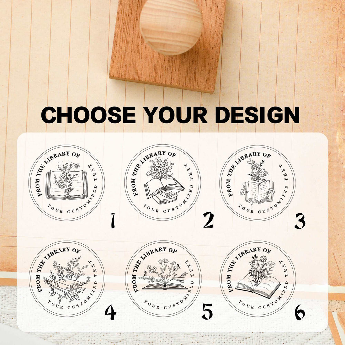 Bespoke Custom Name Seal for Home Library Bookplate Marking