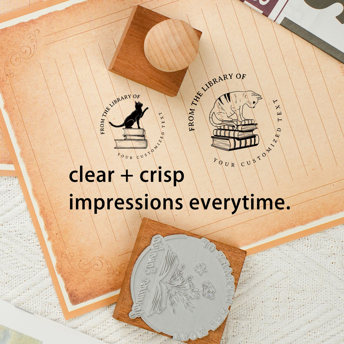 Vintage Wood Rubber Stamp