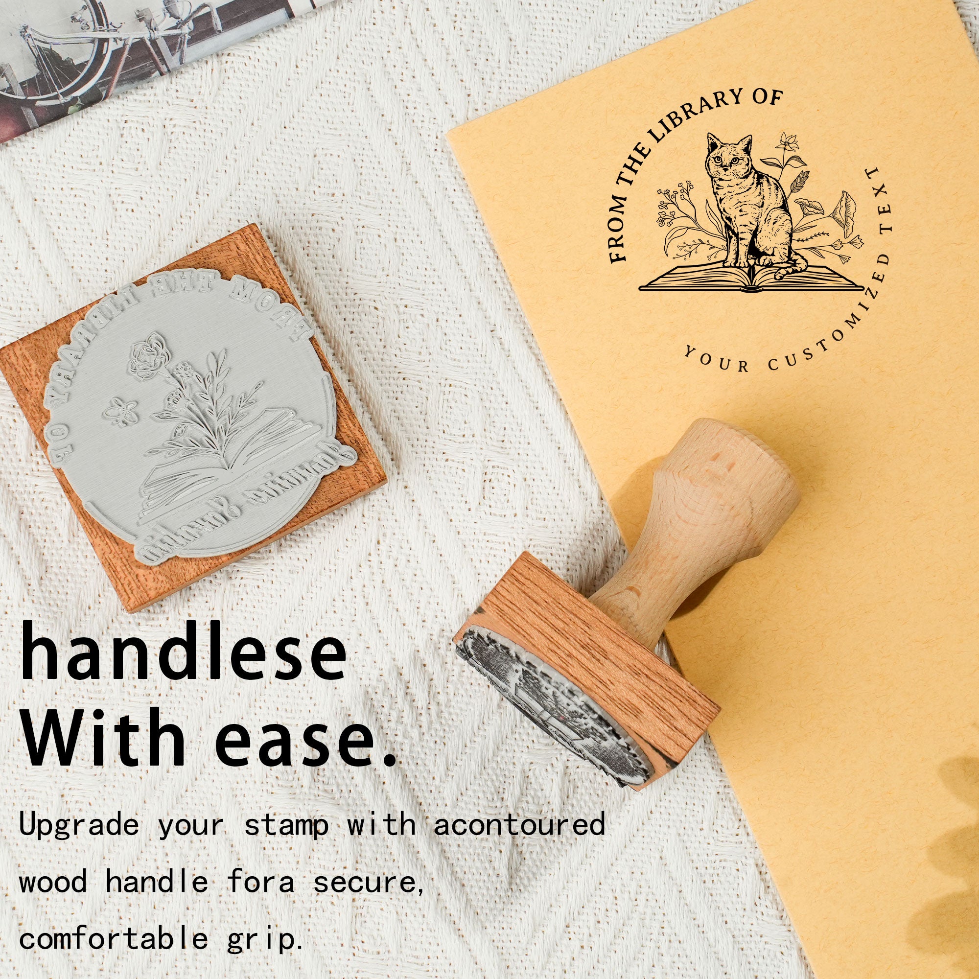 Vintage Wood Rubber Stamp