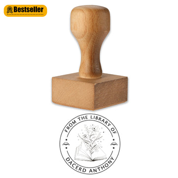 Retro Wood Rubber Stamp