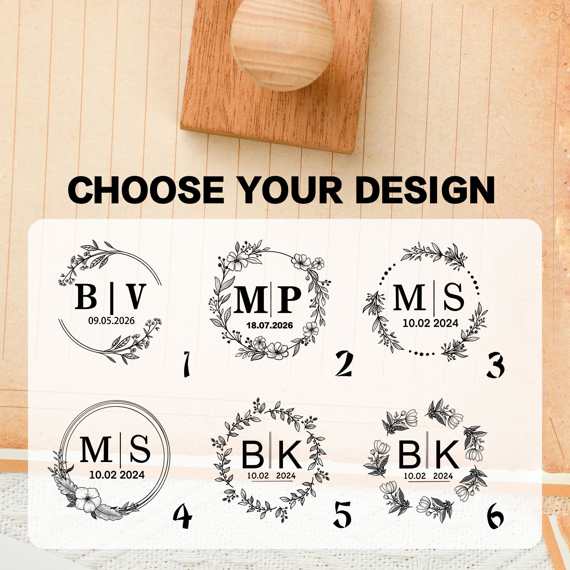 Wedding Classic Wood Stamp