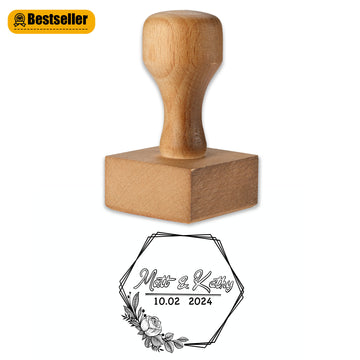 Wedding Minimalist Wood Stamp