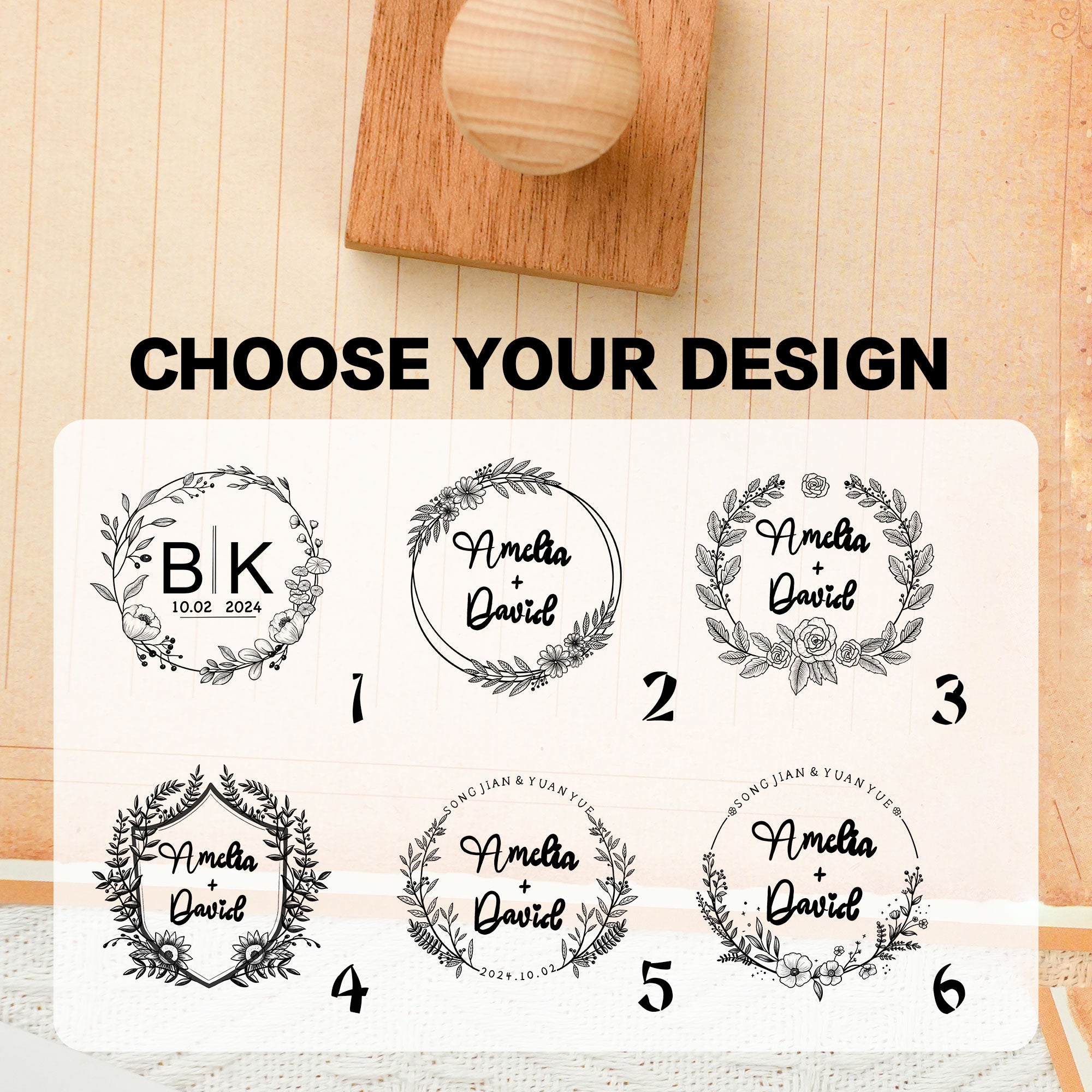 Wedding Handcrafted Stamp