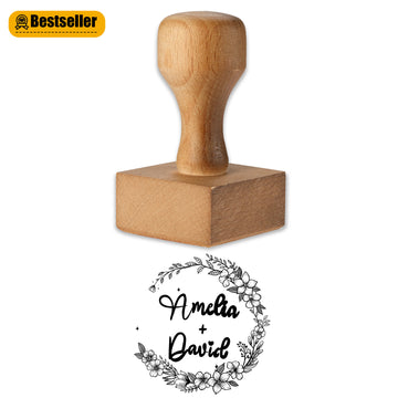 Wedding Favor Rubber Stamp