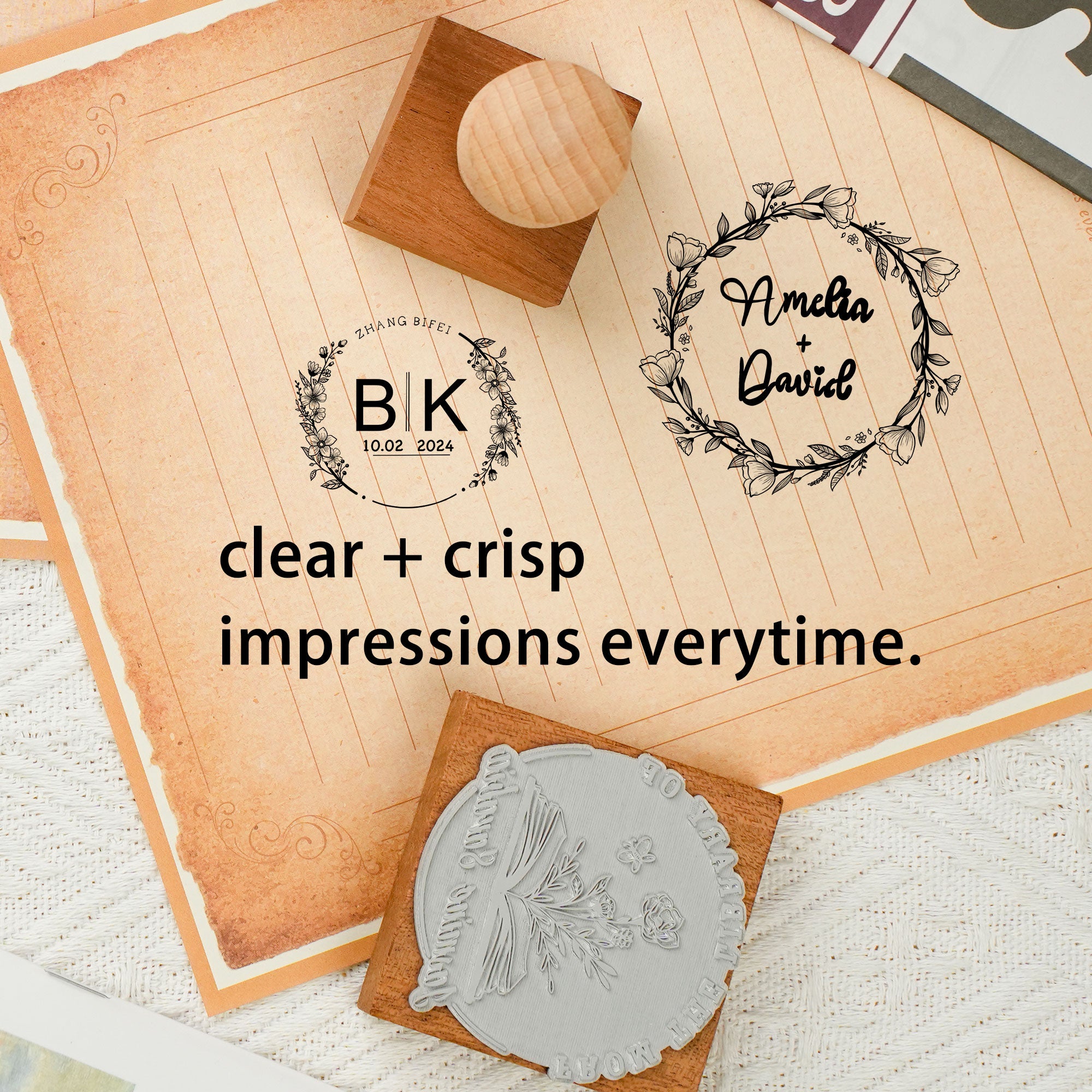 Wedding Favor Rubber Stamp