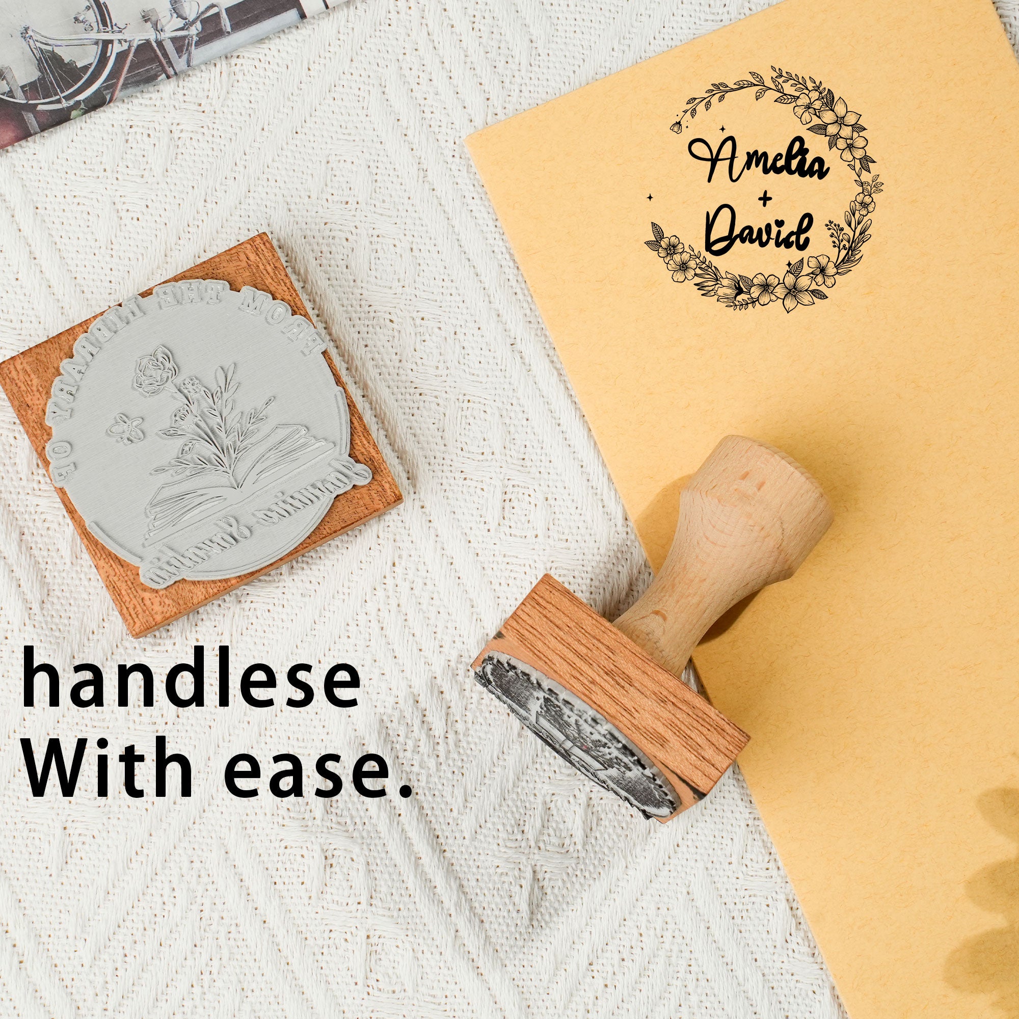 Wedding Favor Rubber Stamp