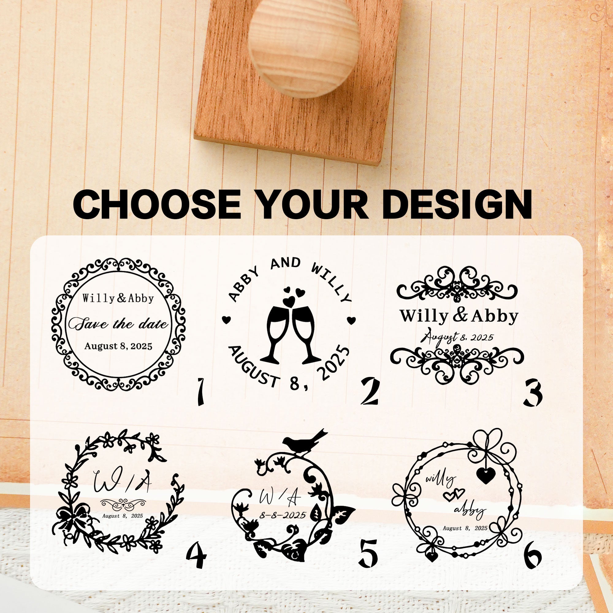 Wedding Gift Rubber Stamp