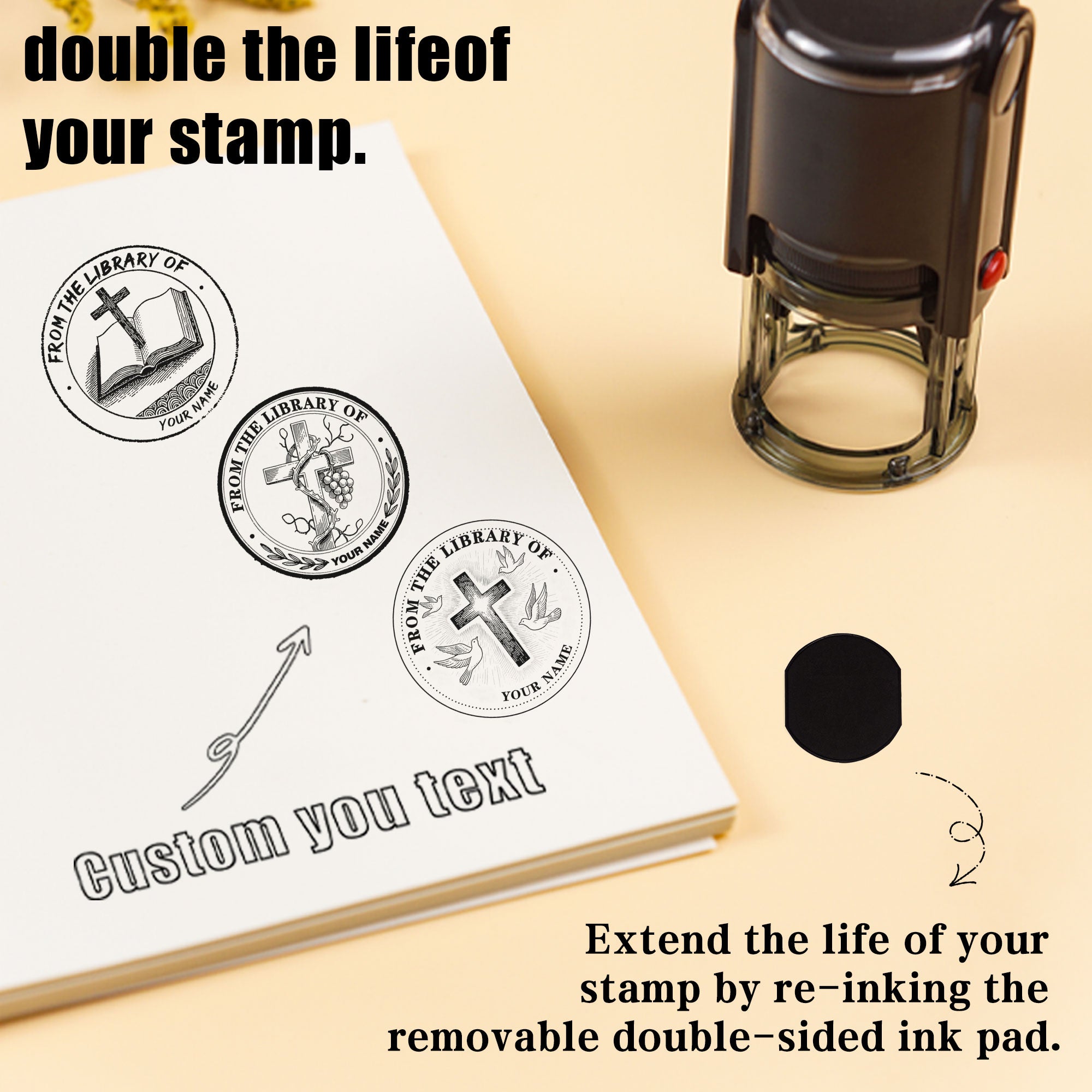 Artistic Self‑inking Stamp