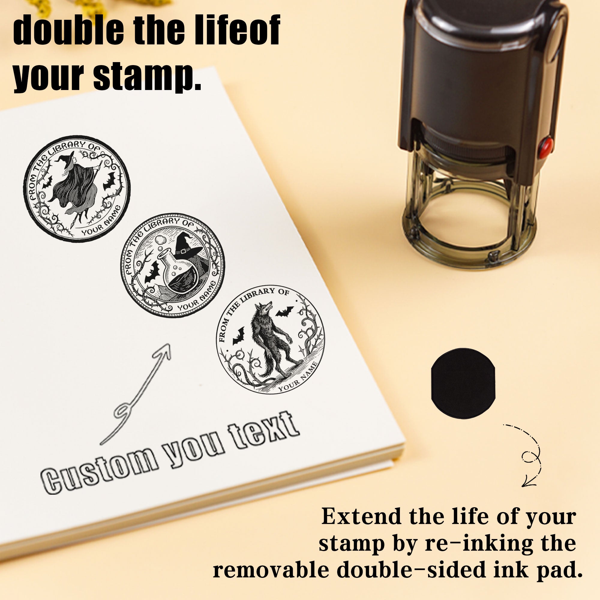 Library Self‑inking Stamp