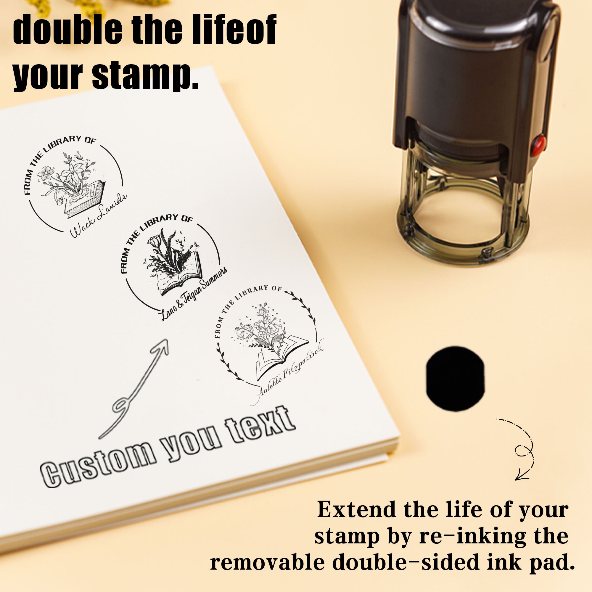 Family Book Self‑inking Stamp