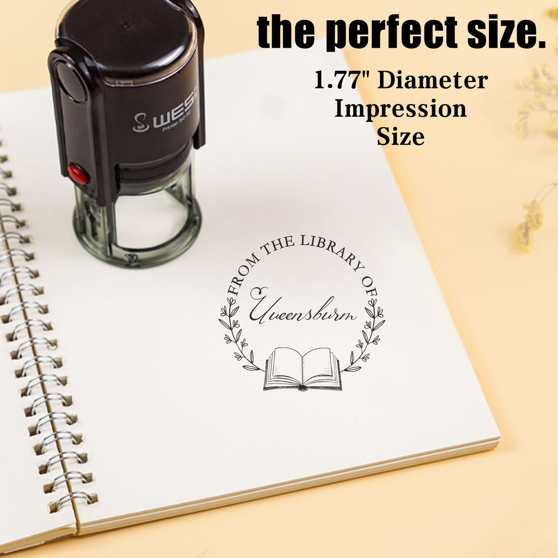Nature Book Self‑inking Stamp