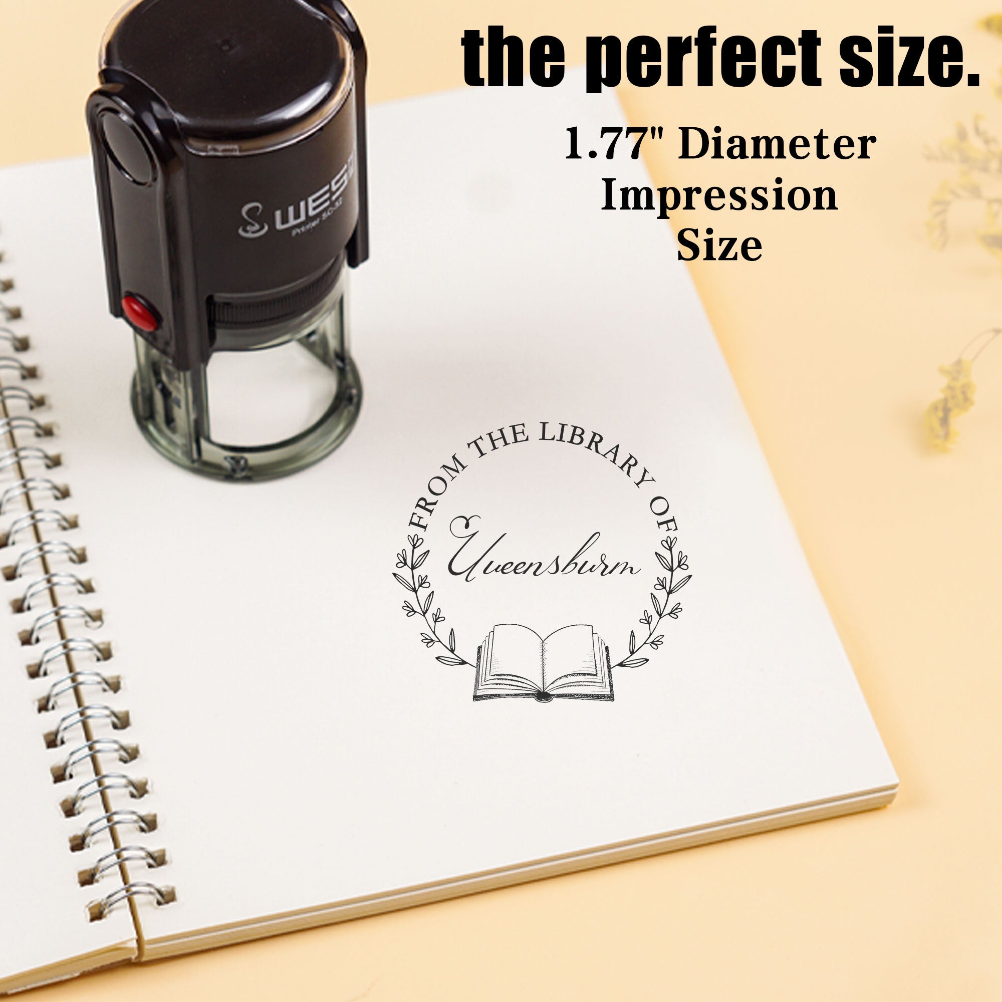 Nature Book Self‑inking Stamp